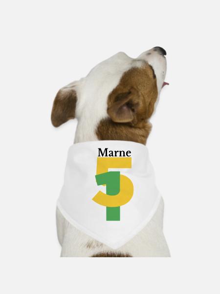 Marl - Dog Bandana - white - Front