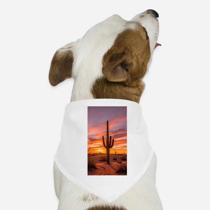 Désert de Cactus Arizona Nature Coucher de soleil Bandana pour chien