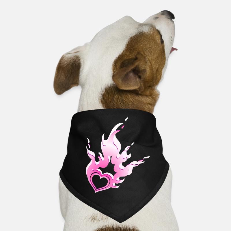 burning heart Dog Bandana