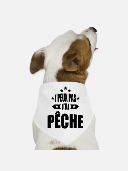 j'peux pas j'ai pêche - Bandana pour chien - blanc