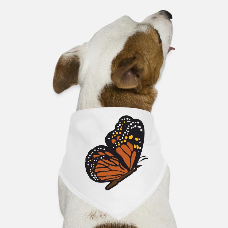 Vol papillon papillon papillon papillon - Bandana pour chien - blanc