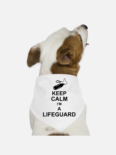 keep calm I'm a lifeguard kg10 - Bandana pour chien - blanc