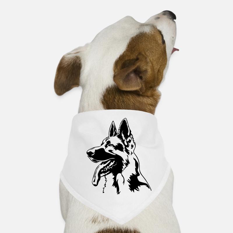 Deutscher Schäferhund Kopf Hunde-Bandana