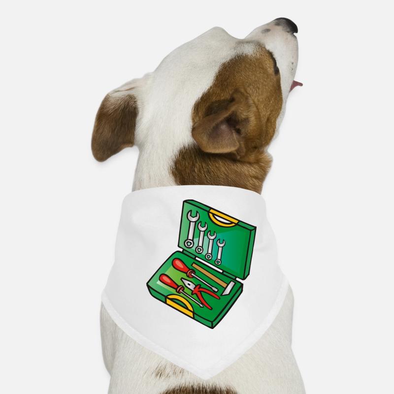 Werkzeugkiste | toolbox - Hunde-Bandana - Weiß