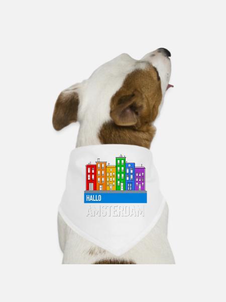 Amsterdam - Bandana pour chien - blanc