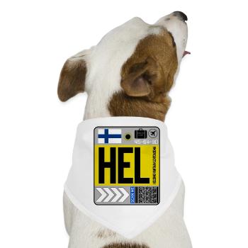 Flughafen Helsinki Finnland - Hunde-Bandana - Weiß - Vorne