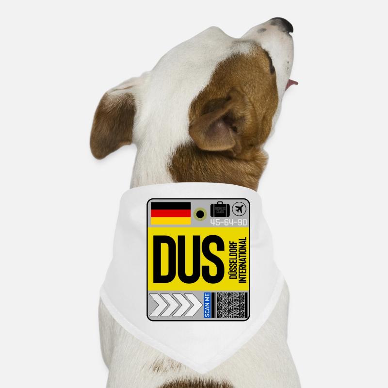 Flughafen Düsseldorf - Hunde-Bandana - Weiß