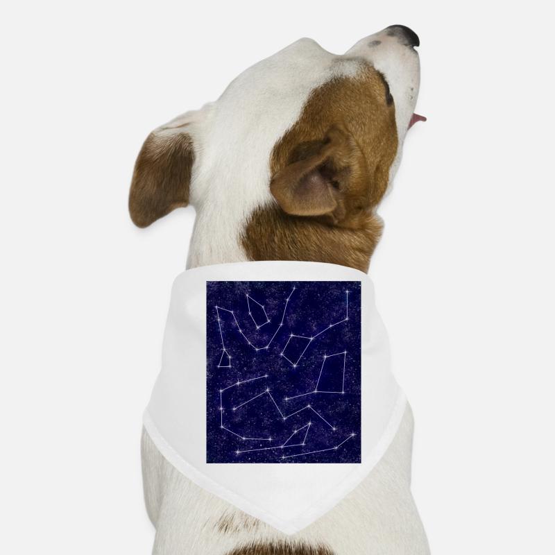 Blue Sky Linear Constellations Dog Bandana