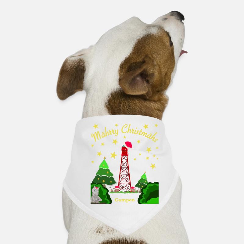 Christmas, Lighthouse Camping, Iconic Wolf Dog Bandana