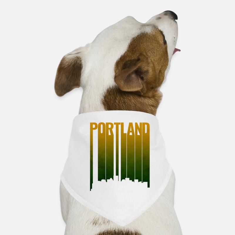 Portland Skyline Gradient Hunde-Bandana