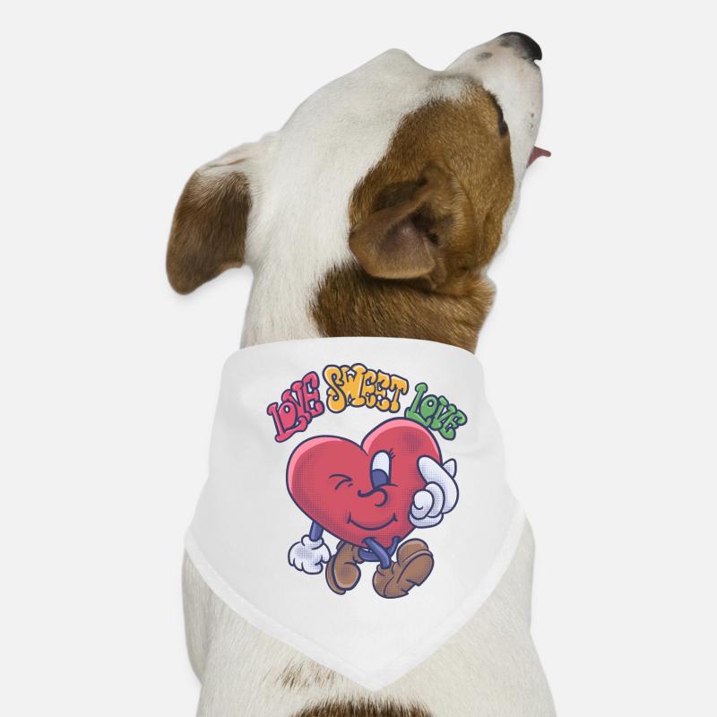 amour doux amour Bandana pour chien