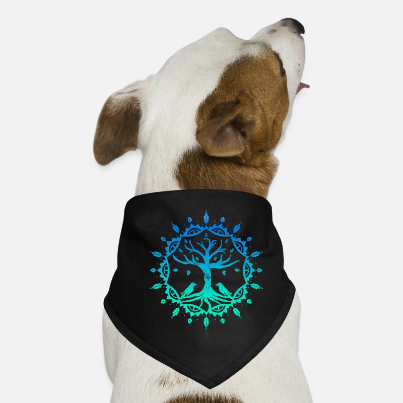 Mandala Tree - Farbig Hunde-Bandana