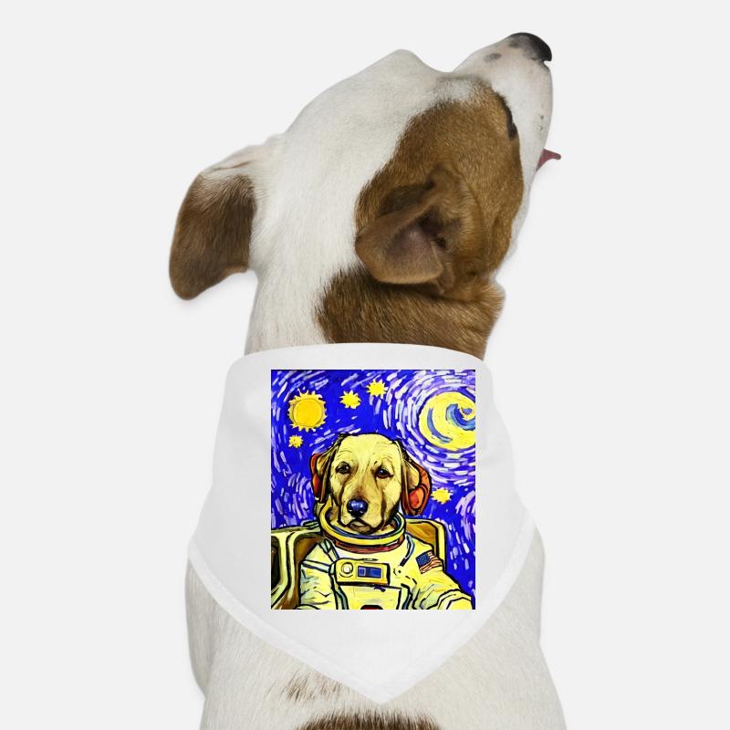 Astronautenhund Van Gogh Hunde-Bandana