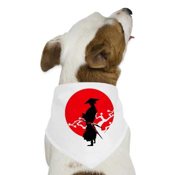 samurai warrior - Hunde-Bandana - Weiß - Vorne