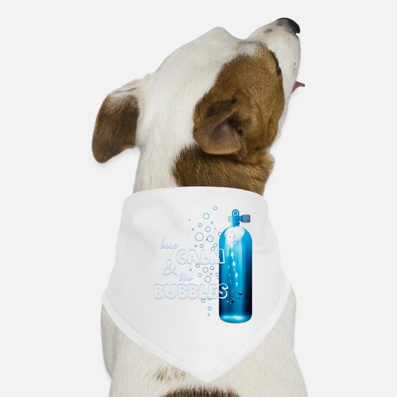 Keep calm and blow bubble. For divers! Dog Bandana