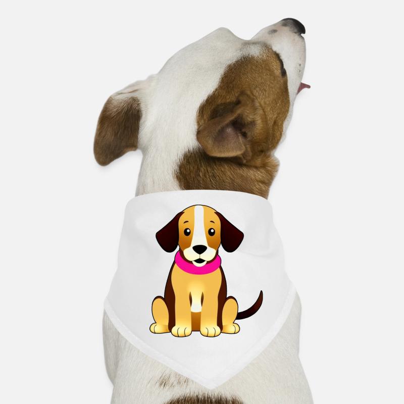 Chien brun mignon, assis Bandana pour chien