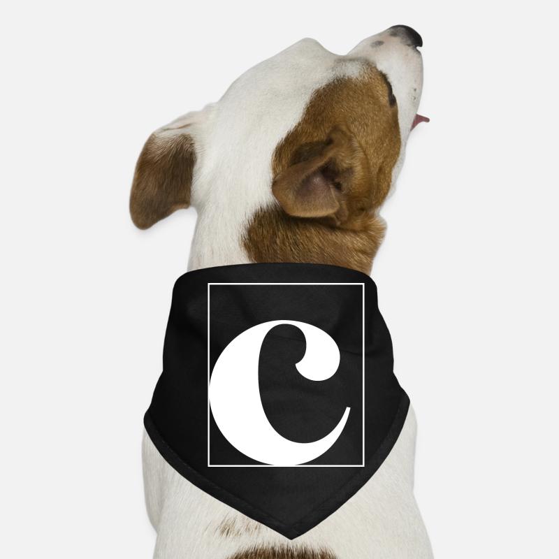 Letter alphabet c Dog Bandana