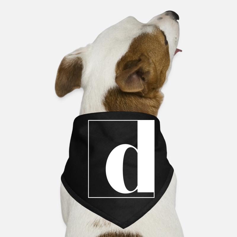 Letter alphabet d Dog Bandana