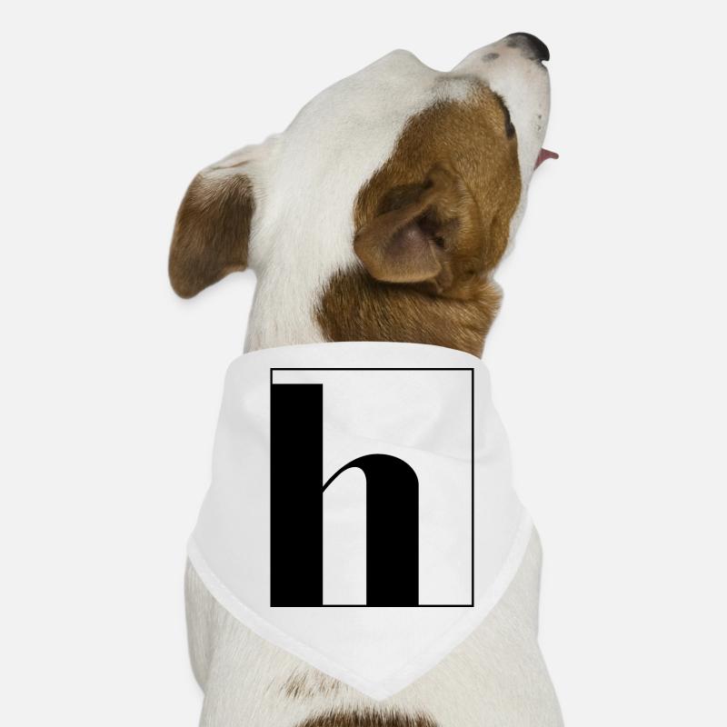 Letter alphabet h Dog Bandana