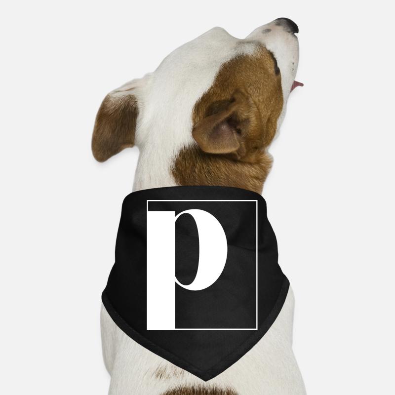 Buchstaben-Alphabet p Hunde-Bandana