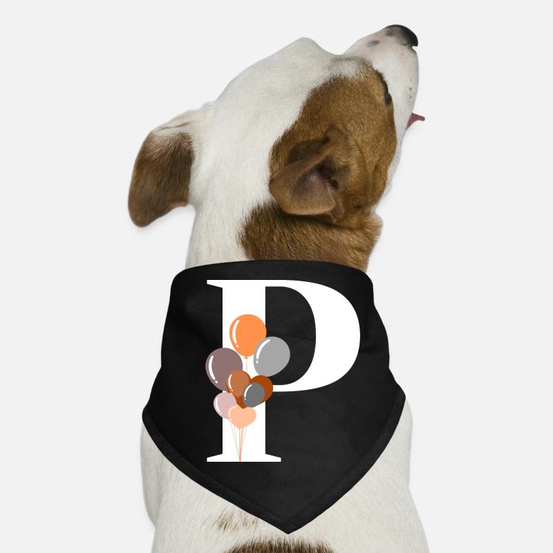 Buchstabe p Geburtstagsballon Hunde-Bandana