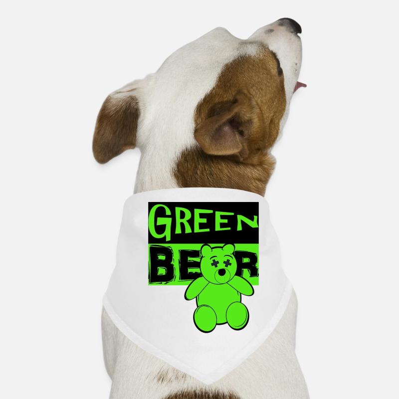 Green Bear Dog Bandana