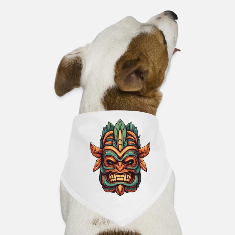 Tiki mask Hunde-Bandana
