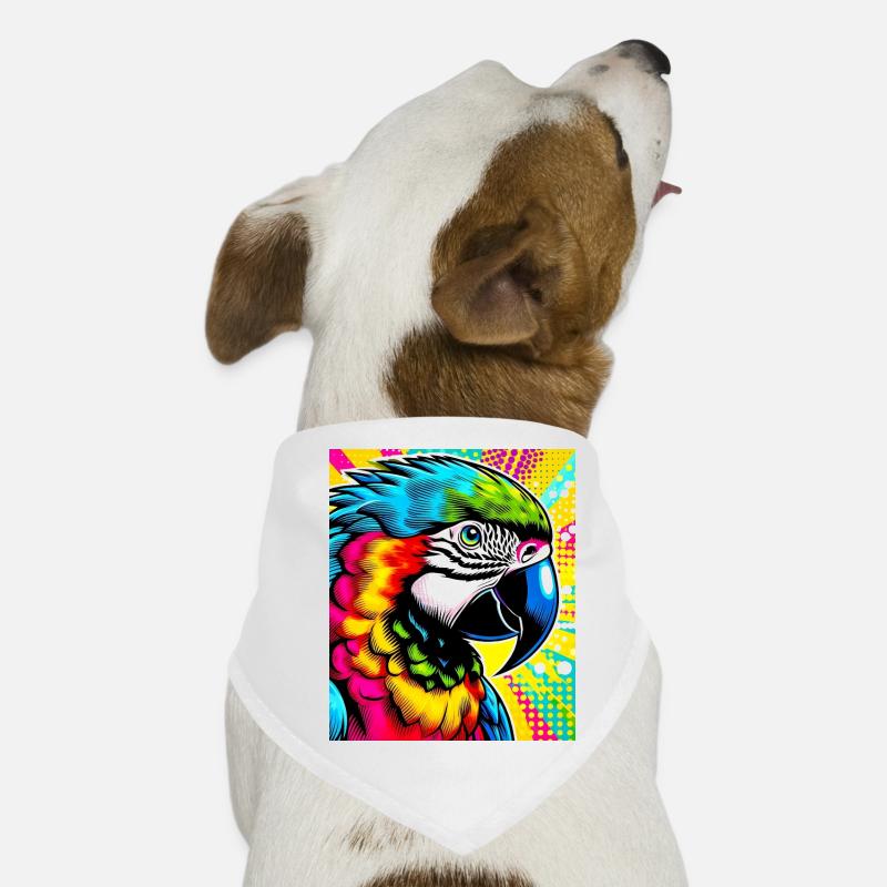 Papagei Pop Art Hunde-Bandana