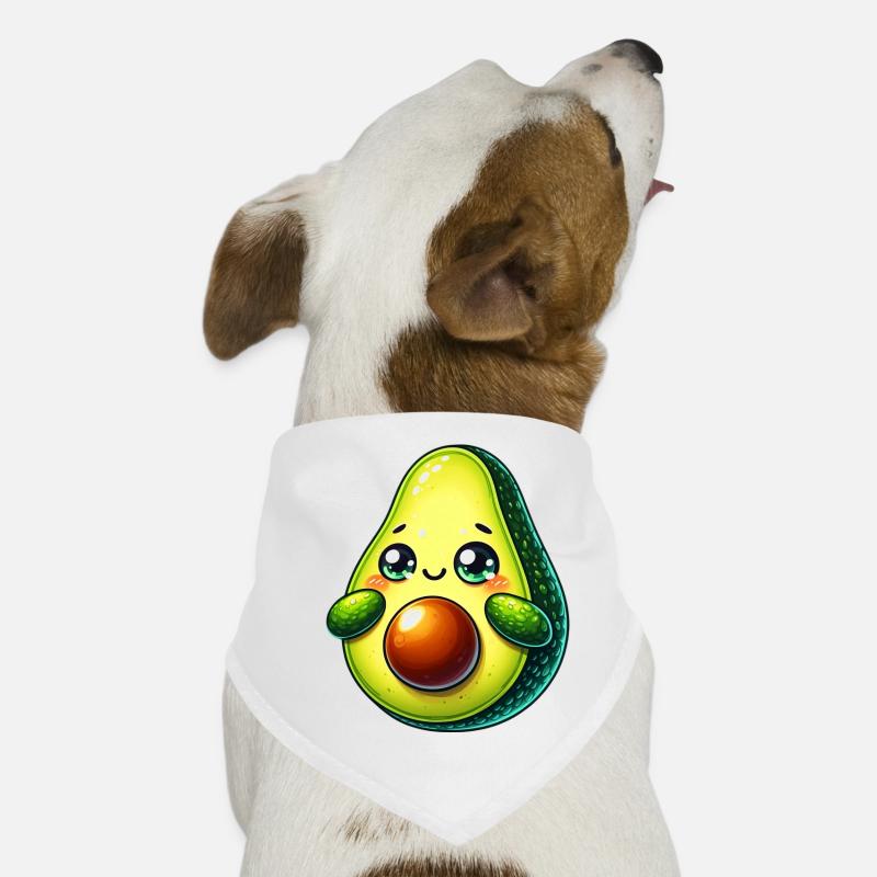Avocado - Hunde-Bandana - Weiß