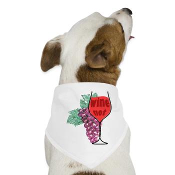 Wein & Traube - Hunde-Bandana - Weiß - Vorne