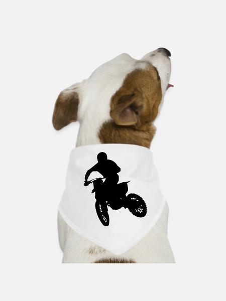 motocross - Hunde-Bandana - Weiß