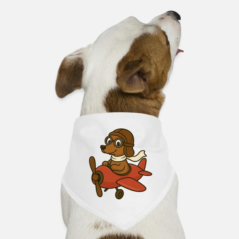 Adventurous dog pilot in airplane Dog Bandana