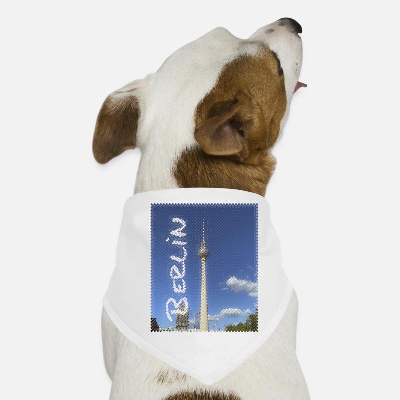 Design néon de la tour de télévision de Berlin Bandana pour chien
