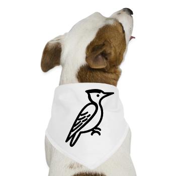Specht - Hunde-Bandana - Weiß - Vorne