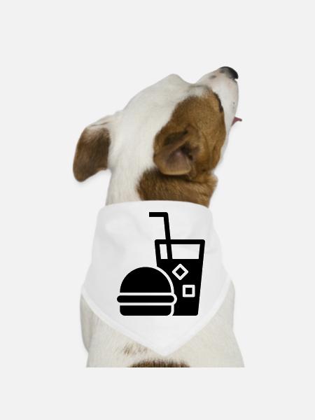 Fast food, burgers, food trucks - Dog Bandana - white - Front