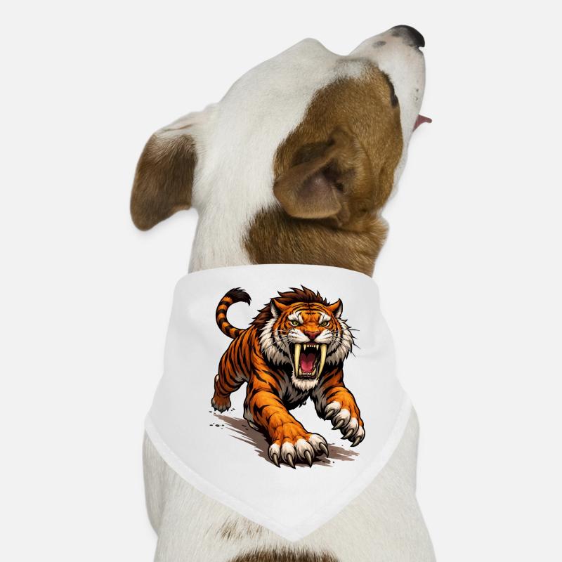 Attaque du tigre comique Bandana pour chien