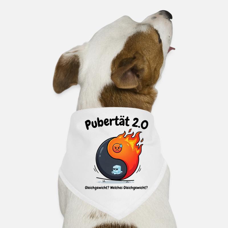 Puberté 2.0 - Ménopause Yin Yang et Équilibre Bandana pour chien
