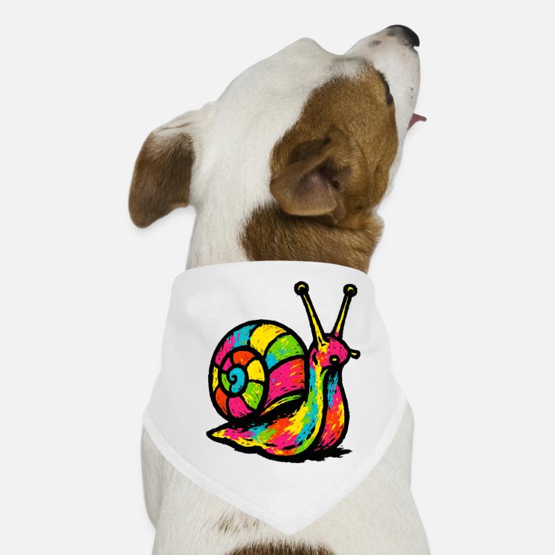 Rainbow Snail: Pop Art Gastropod Dog Bandana