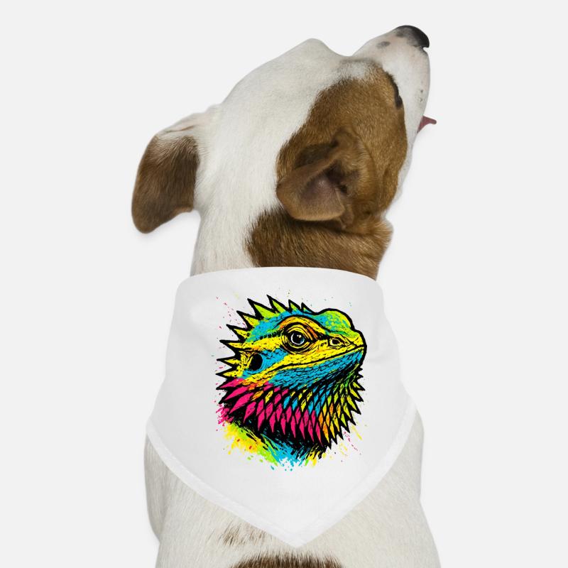 Bartagame Popkunst Bunte Straßenkunst Hunde-Bandana