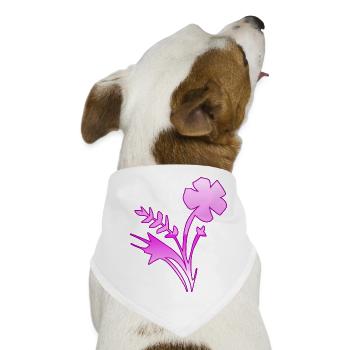 Blumen - Hunde-Bandana - Weiß - Vorne