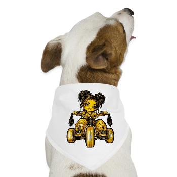 Girl Dreirad Mädchen  - Hunde-Bandana - Weiß - Vorne