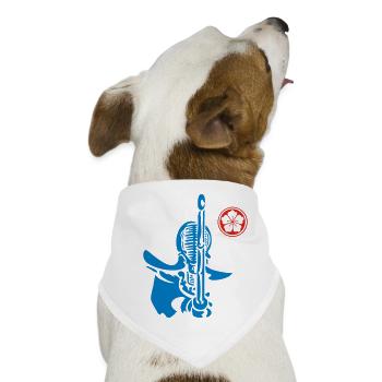 Kendo & Mon Wappen - Hunde-Bandana - Weiß - Vorne