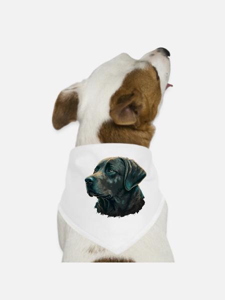 Gentle Labrador Retriever - Dog Bandana - white - Front