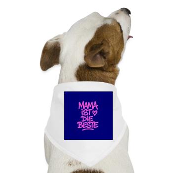 Magnet Mama ist die Beste - Hunde-Bandana - Weiß - Vorne