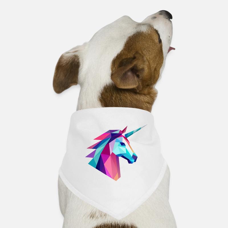 Einhorn Low Poly Logo Design Hunde-Bandana