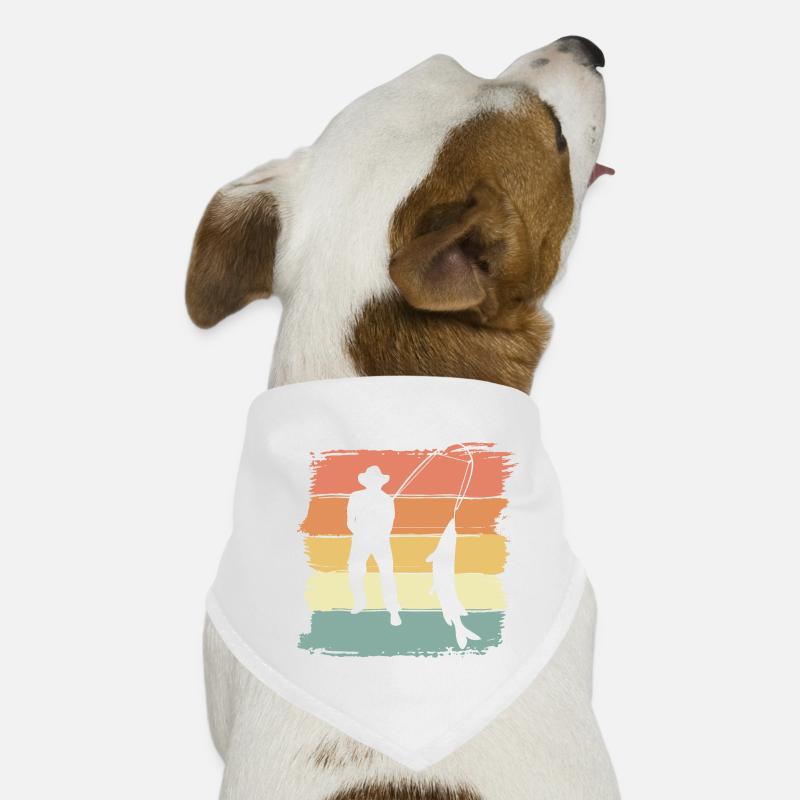 Pêche Pêche rétro vintage Bandana pour chien