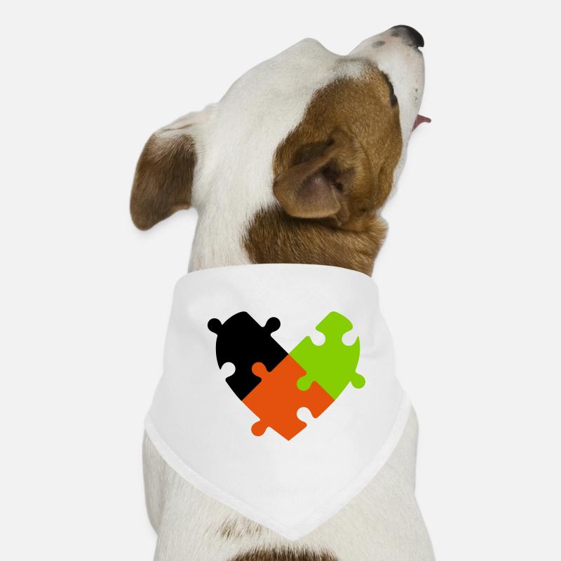 Puzzle de cœur Bandana pour chien