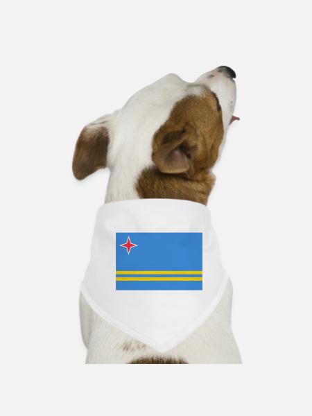 Aruba - Dog Bandana - white - Front