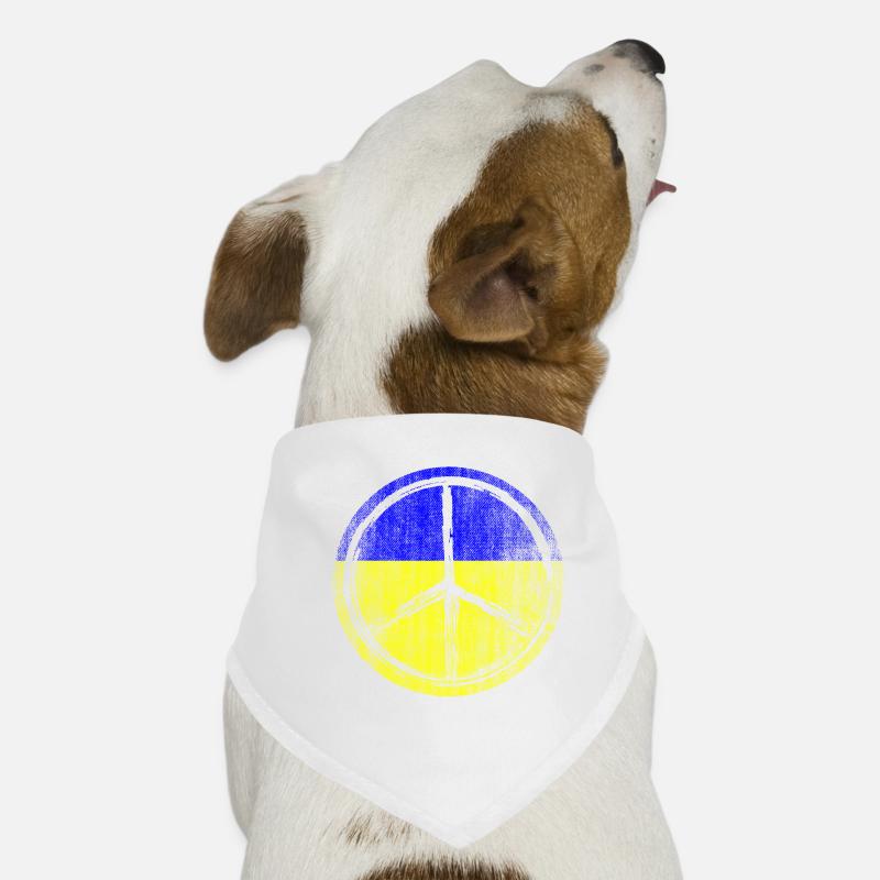 Drapeau Drapeau Signe de la paix Ukraine Bandana pour chien
