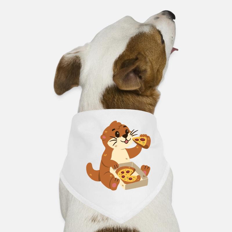 Otter mit Pizza Hunde-Bandana